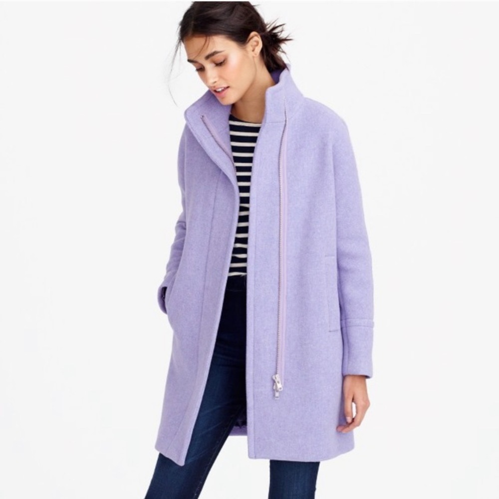 J.CREW Tiffany blue pastel wool cocoon coat